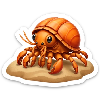Cute Hermit crab sticker