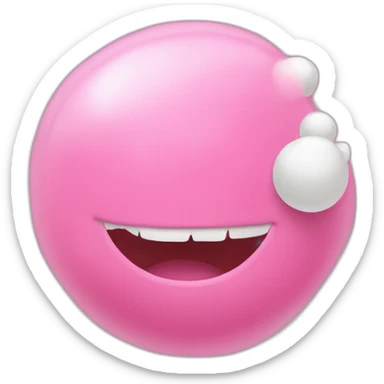 Un schtroumpfs qui fait des bulles de chewing-gum  sticker