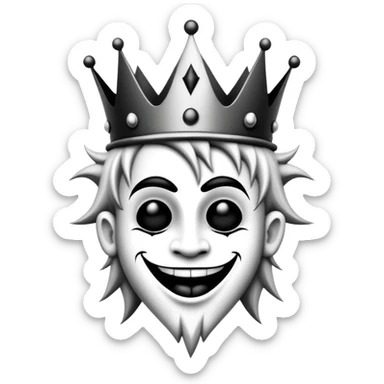 Jester and King punk rock music band logo sticker