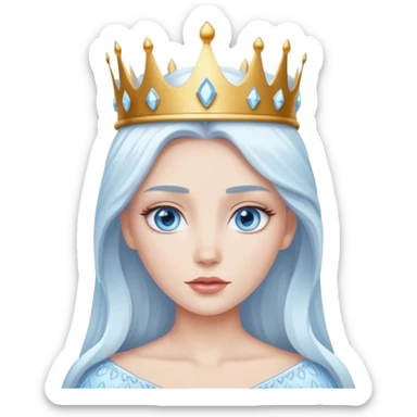 Ice queen with crown sticker