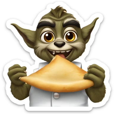 Gremlins eating dosa sticker