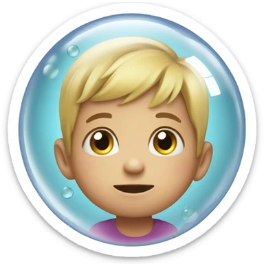 4yr old male child in germ bubble sticker