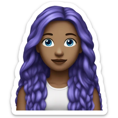 girl (long hair) (purple hair) (blue eyes) (light skin)  sticker