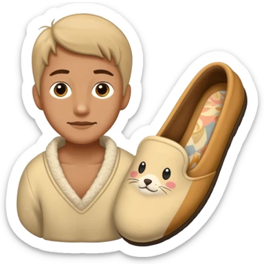 a house slipper thrown by a mother sticker