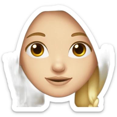 white girl with blonde har sticker