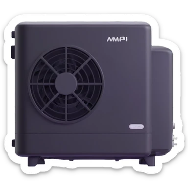 sleek air conditioning unit blowing cold air sticker