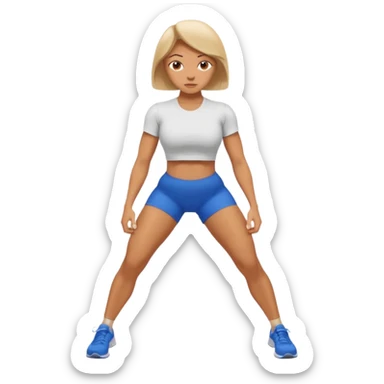 girl working out glutes shirt on sticker