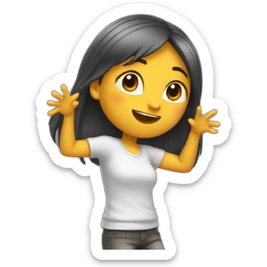 Fille qui fait un dab sticker