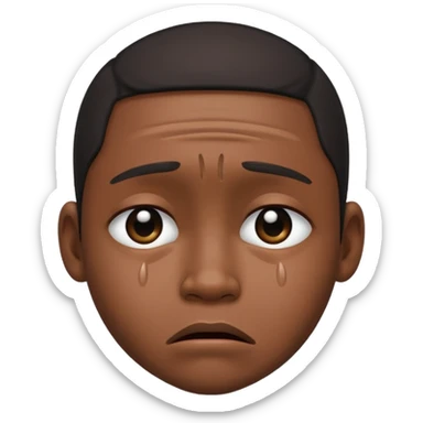 Black african slave crying sticker
