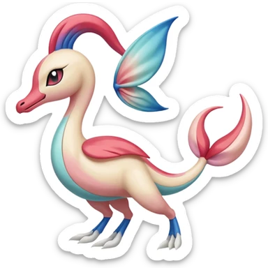 Meloetta-Cresselia-Milotic-Pokémon-Fakémon-fusion, full body sticker