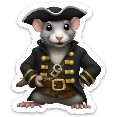 Pirate rat sticker