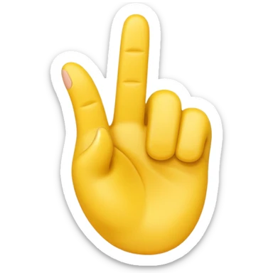 I want an emoji with all the fingers up and only the middle finger on a 90 degree angle sticker