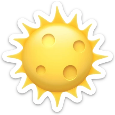 Moon and sun sticker