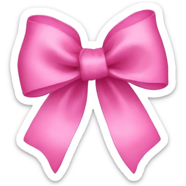 Pink bow sticker