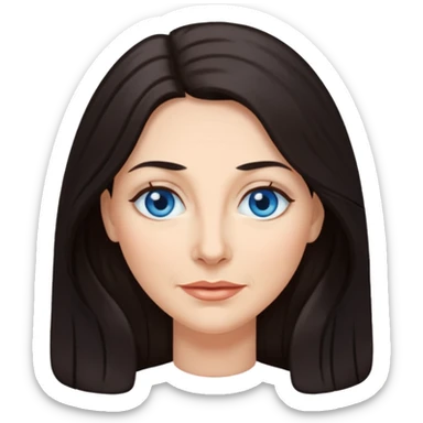 Mature woman with long dark hair sticker