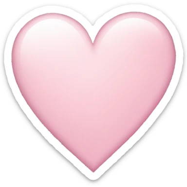 Light pink glitter heart sticker