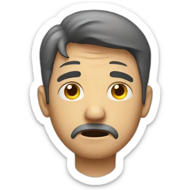 Worried man with hands on his head sticker