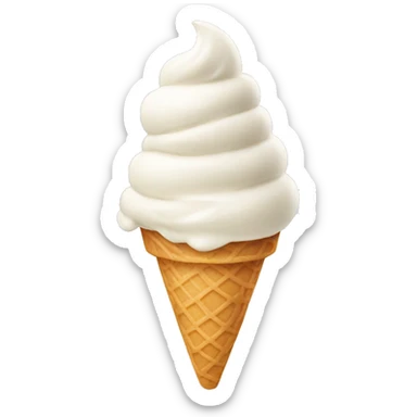 a white ice cream sticker
