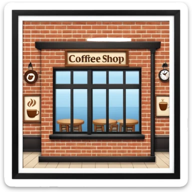 tienda por fuera de café sticker