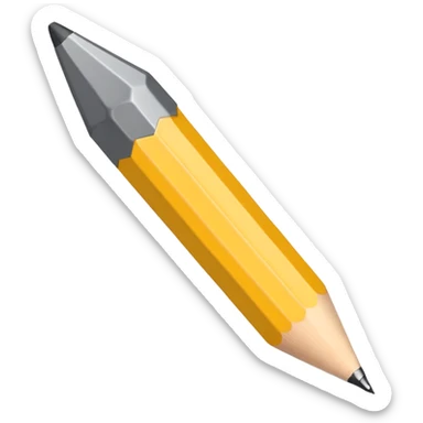 yellow pencil with sharpened point sticker