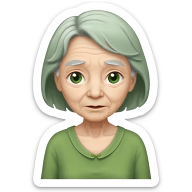 green dress old character. sticker