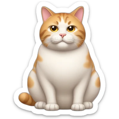 fat cat sticker