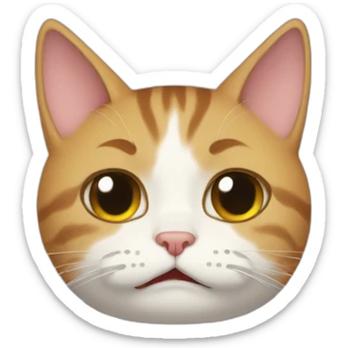 crying cat meme sticker