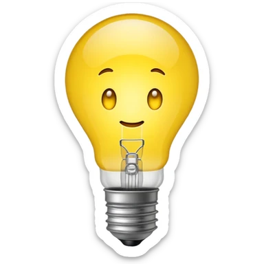 light bulb accessory emoji sticker