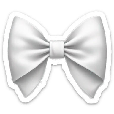 White bow on white bow sticker