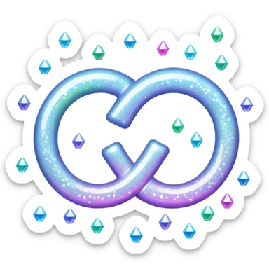Glitter White Infinite sticker