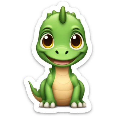 cute dinosaur baby sticker