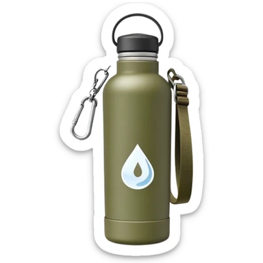 hiking water bottle canteen with strap sticker