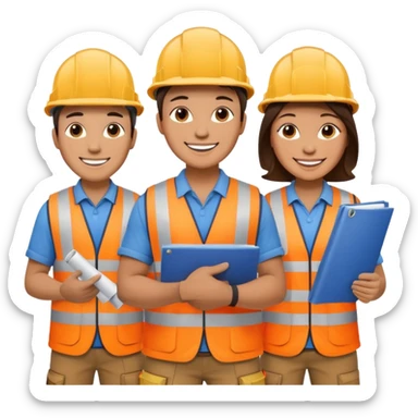 construction workers sticker