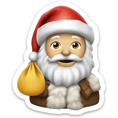 Heiliger Nikolaus mit Bischofsmütze, Bischopfsstab und Sack sticker