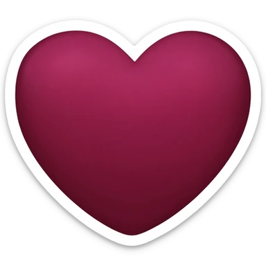 Maroon heart sticker