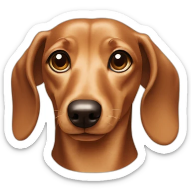 dachshund-face-cream sticker