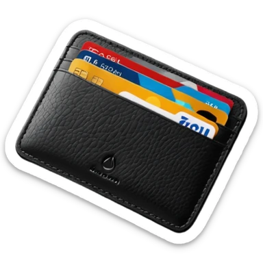 Card holder – slim wallet for credit cards. sticker