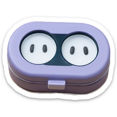 dual compartment screw-top prescription contact lens case sticker