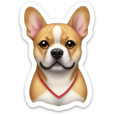 french bulldog shiba inu black snout sticker
