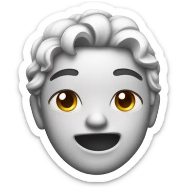 a jewel with facial expressions sticker