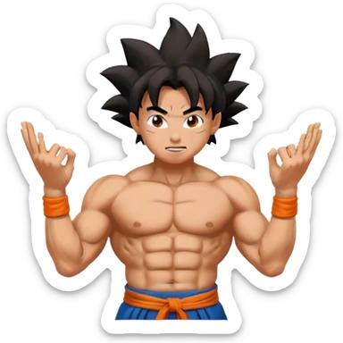 Goku doing kamahamaha sticker