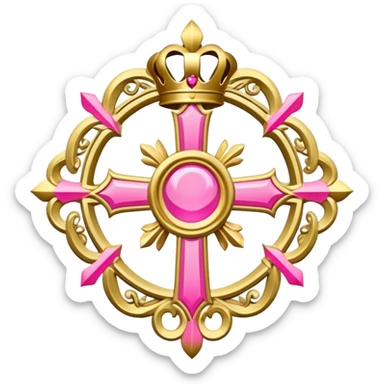 ave maria's emblem with a touch of pink sticker