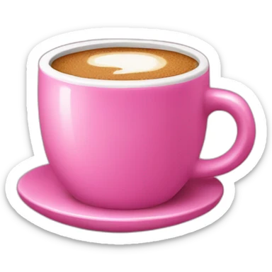 Pink coffee sticker