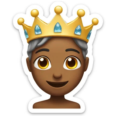 Crown made of sunshine and hearts sticker