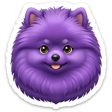 Purple Pomeranian  sticker