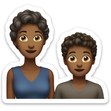 Mother and son  sticker