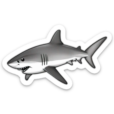 a shark in a (camouflage cap),black and white,cartoon,sketched,sketch sticker
