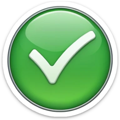 Simple Green yes tick symbol sticker