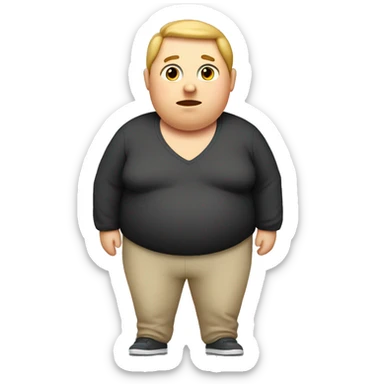 obese person sticker