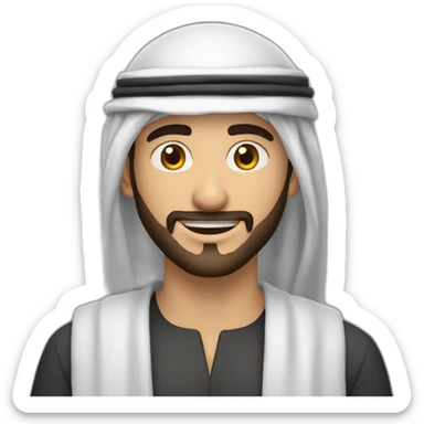 handsome arab guy with kaffiyeh sticker